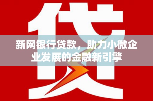 化州新网银行贷款，助力小微企业发展的金融新引擎