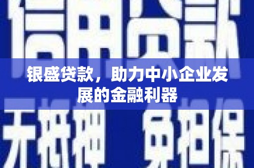 顺庆银盛贷款，助力中小企业发展的金融利器