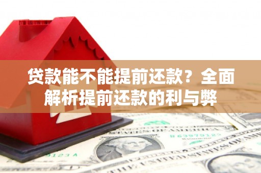 盐山贷款能不能提前还款？全面解析提前还款的利与弊